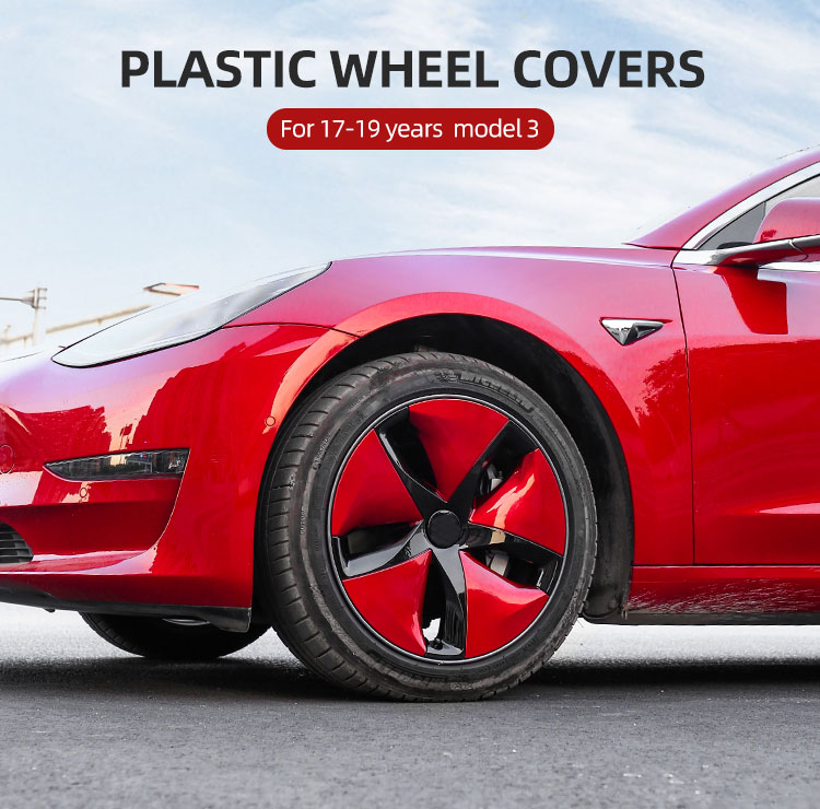 PLASTIC WHEEL COVERS FOR 17-19 YEARS TESLA MODEL 3 (1)