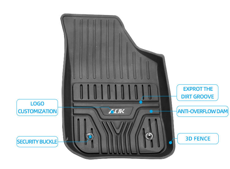 TPE CAR FLOOR MAT FOR BUICK ENVISION 2014+   (6)