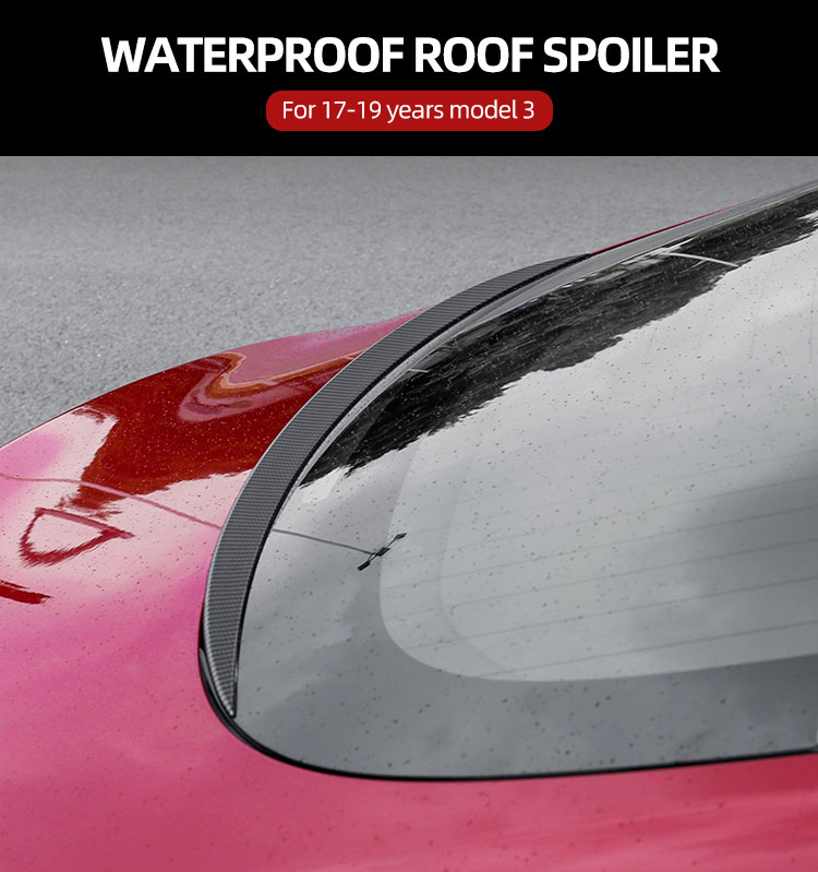 Rear window hydrofoil for tesla model 3