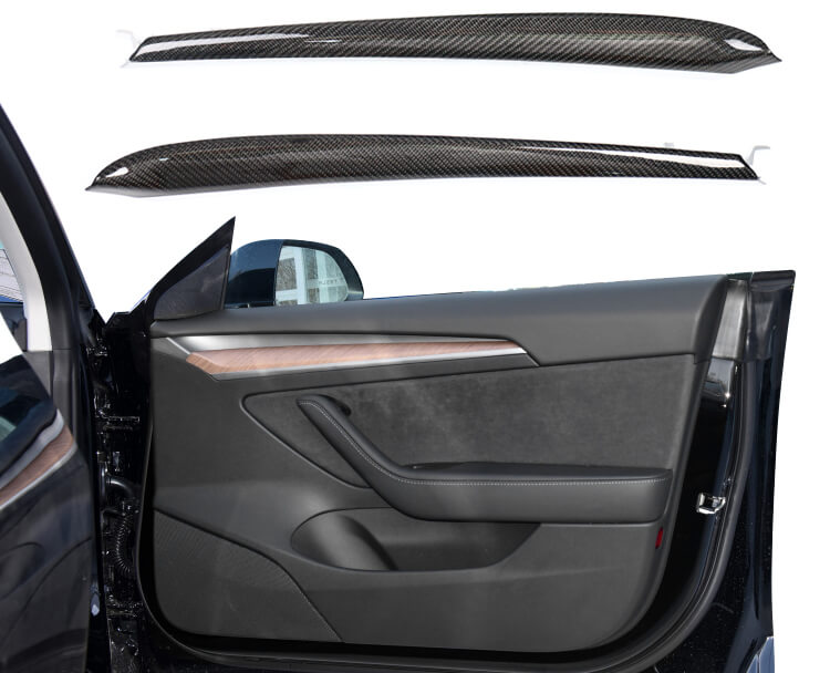 Carbon Fiber Central Control Decorative Strip For Tesla (3)