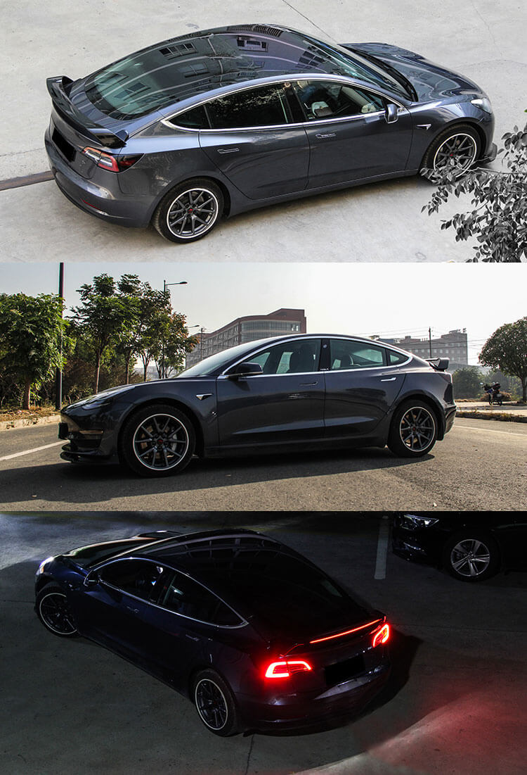 Spoiler With Light For Tesla Model 3 (9)