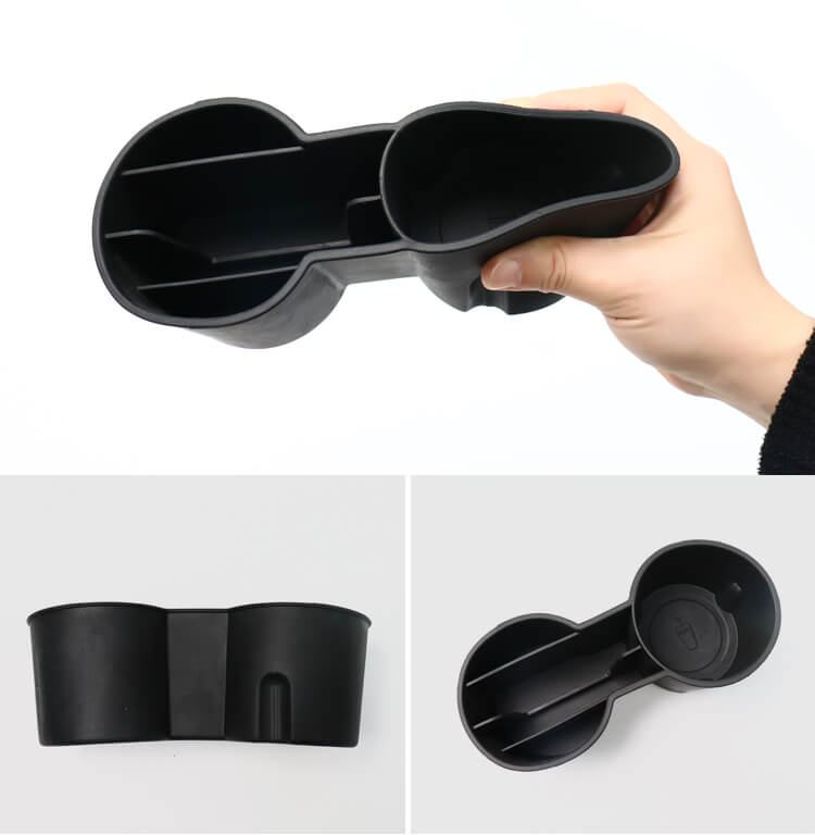 TPE Double Cup Holder For Tesla Model Y 2021 (2)