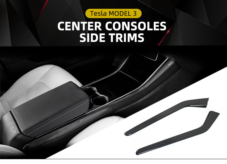 CENTER CONSOLES SIDE TRIMS FOR TESLA MODEL 3 (1)